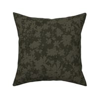 (m) etched metal florals tangled in textured graphite green | medium scale