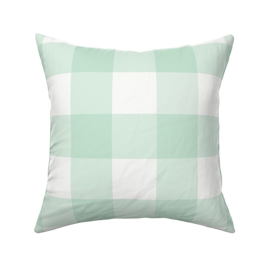 3" Jadeite Gingham: Pastel Green Gingham Check, Buffalo Check, Buffalo Plaid