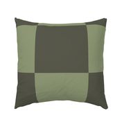 (12" sq) urban forest check  | forest green olive green | classic checker checkerboard squares | large scale