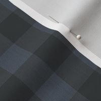 Gingham Check Plaid (1" squares) - Black & Charcoal Gray