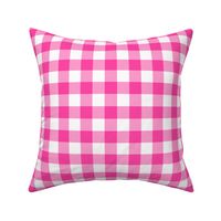 1” Hot Pink Gingham Check