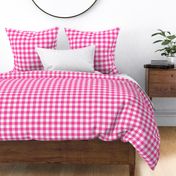 1” Hot Pink Gingham Check