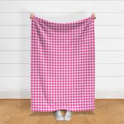 1” Hot Pink Gingham Check