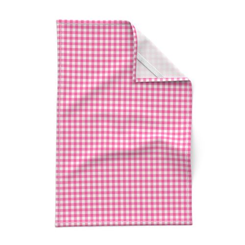 Party Pink Gingham Check Mini Pattern - Classic Country Chic Fresh and Modern Design for Home Decor and Apparel