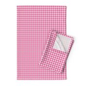 Party Pink Gingham Check Mini Pattern - Classic Country Chic Fresh and Modern Design for Home Decor and Apparel