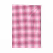 Party Pink Gingham Check Mini Pattern - Classic Country Chic Fresh and Modern Design for Home Decor and Apparel