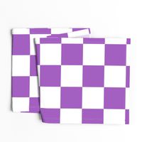 4” Jumbo Classic Checkers, Orchid Purple and White