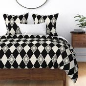 THE GATSBY COLLECTION - ART DECO HARLEQUIN IN BLACK AND WHITE