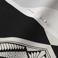 THE GATSBY COLLECTION - ART DECO HARLEQUIN IN BLACK AND WHITE