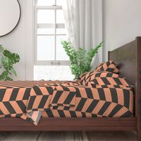 Sweet-kitschy-soft-pastel-darker-salmon-pink-and-dark-reddish-brown-chevron-zigzag-XL-jumbo