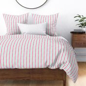 (With Texture) Summer Holiday Stripe. Pink, turquoise and white. Bedding. Sheets.