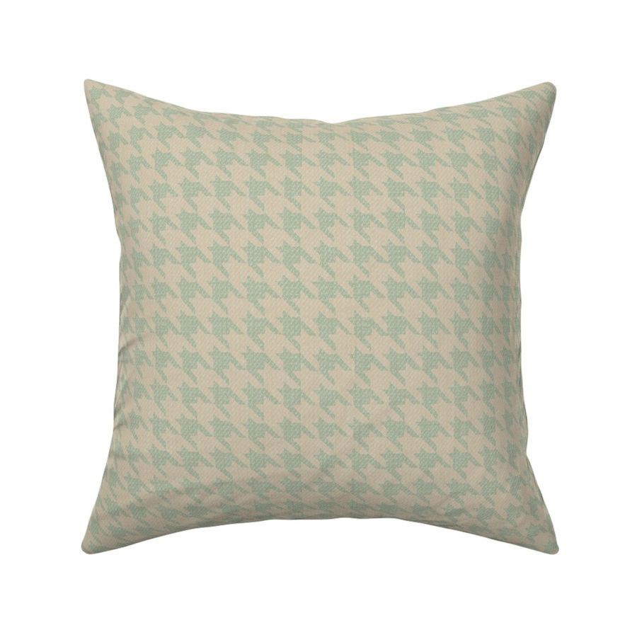 Textural Houndstooth (Medium) - Beige & Sage Green