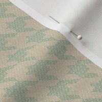 Textural Houndstooth (Medium) - Beige & Sage Green