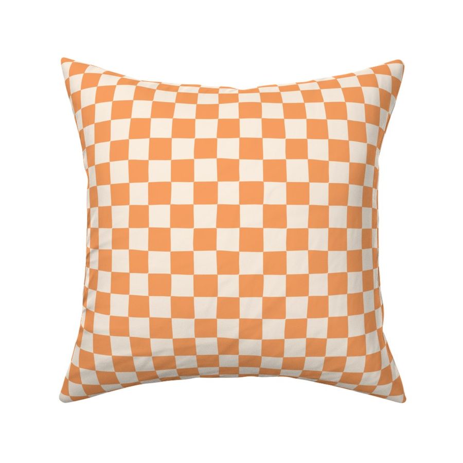 Classic Checkerboard Check in Orange