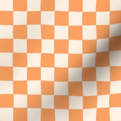 Classic Checkerboard Check in Orange