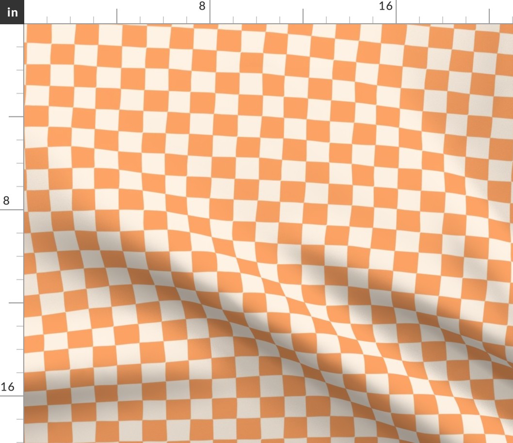 Classic Checkerboard Check in Orange