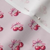 coquette cherries and bow pink red - SMALL SCALE