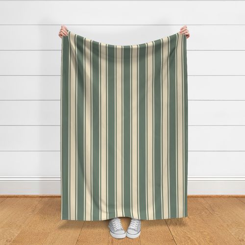 Bunnie Stripes Emerald Large Scale, Traditional Wallpaper Stripe