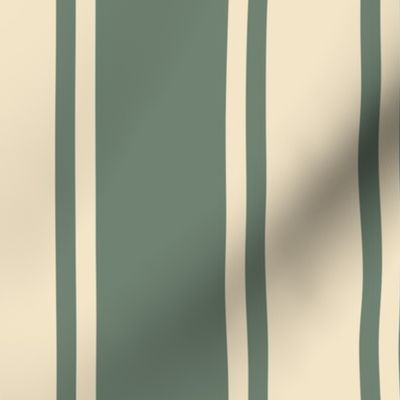 Bunnie Stripes Emerald Large Scale, Traditional Wallpaper Stripe