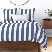 3" white and blue vertical stripes Bedroom Living Room Laundry Room Walls