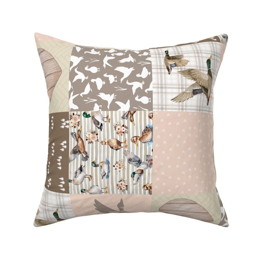 Mallard Duck Blush Patchwork Rearranged