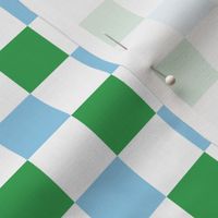 2x2 Blue, white, green checkerboard 