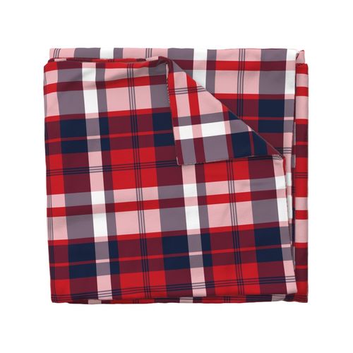 Preppy Surfer Plaid Red White and Blue -