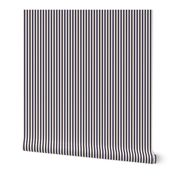 Tiny scale / Dark navy blue ¼ inch vertical awning stripes on cream / micro mini small fun cute vibrant vintage 60s geometric lines in cool rich deep midnight indigo black and off white light beige ivory / moody classic retro cabana