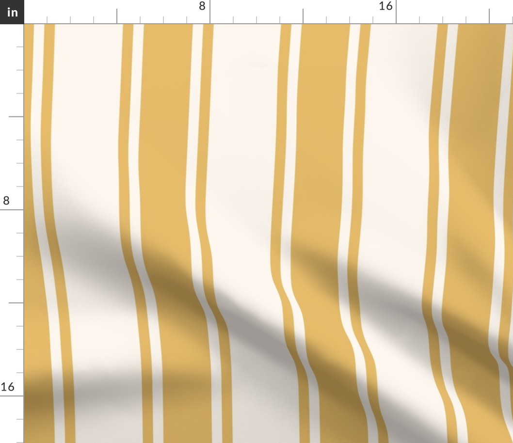 Traditional Wall Stripe-Goldenrod- Large Scale