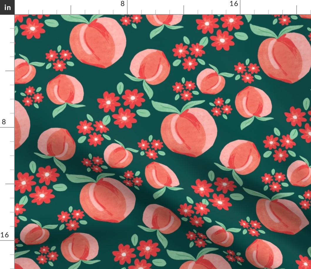 Peaches Dark Green