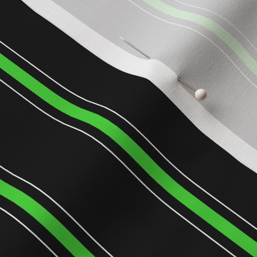 Triple Pin Stripe Neon Green