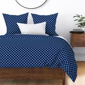 checkerboard checks square grid 1 one inch cobalt blue and black geometric