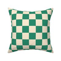 Cozy christmas classic checks checkerboard ivory vanilla emerald teal jade