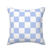 checkerboard checks square grid 2 two inch sky blue and white geometric