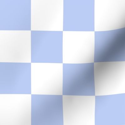 checkerboard checks square grid 2 two inch sky blue and white geometric