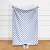 checkerboard checks square grid 2 two inch sky blue and white geometric