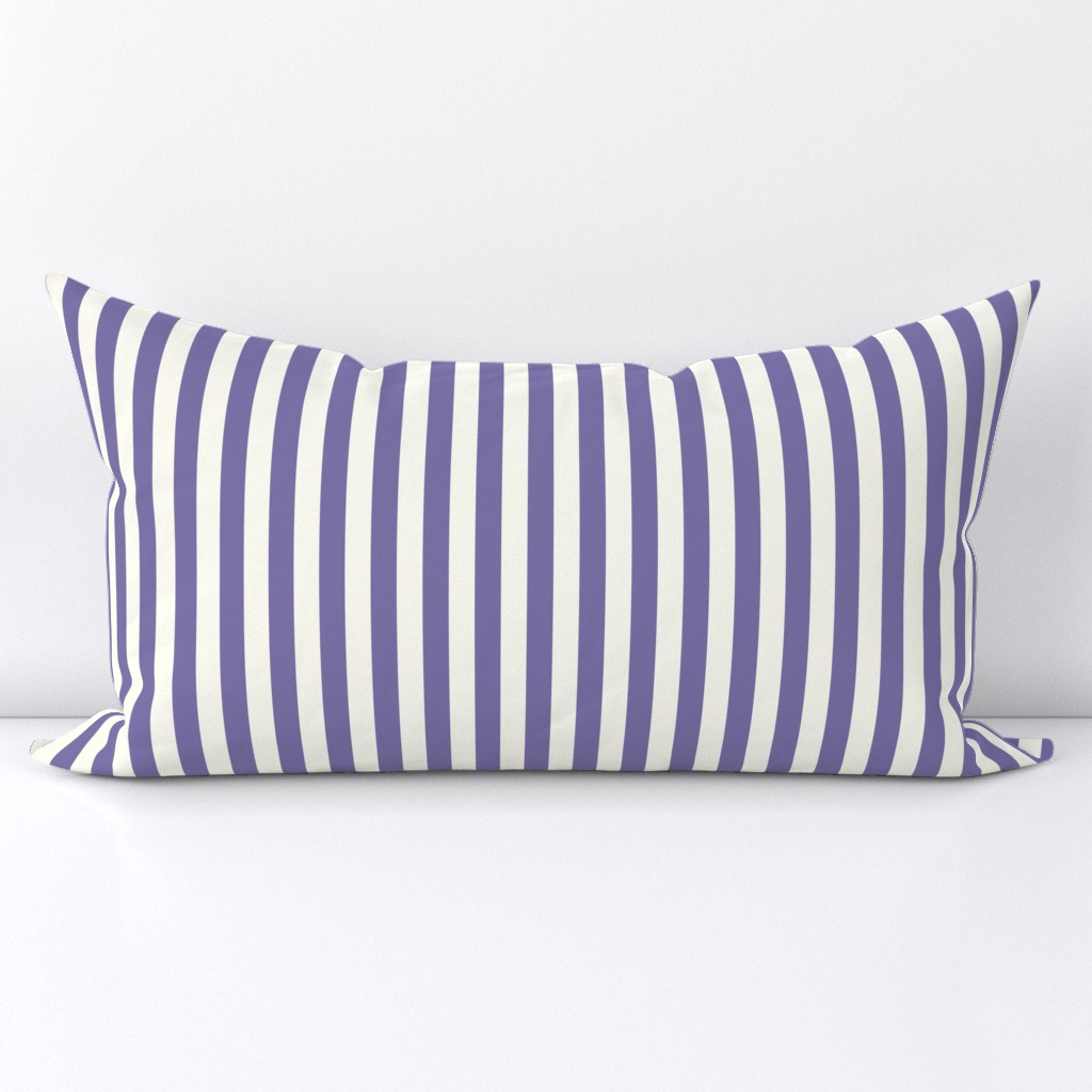 Small Cabana stripe - Dusty Violet purple and cream white - Candy stripe - Awning stripes - nautical - Striped wallpaper - resort coastal sunbrella tiki vertical