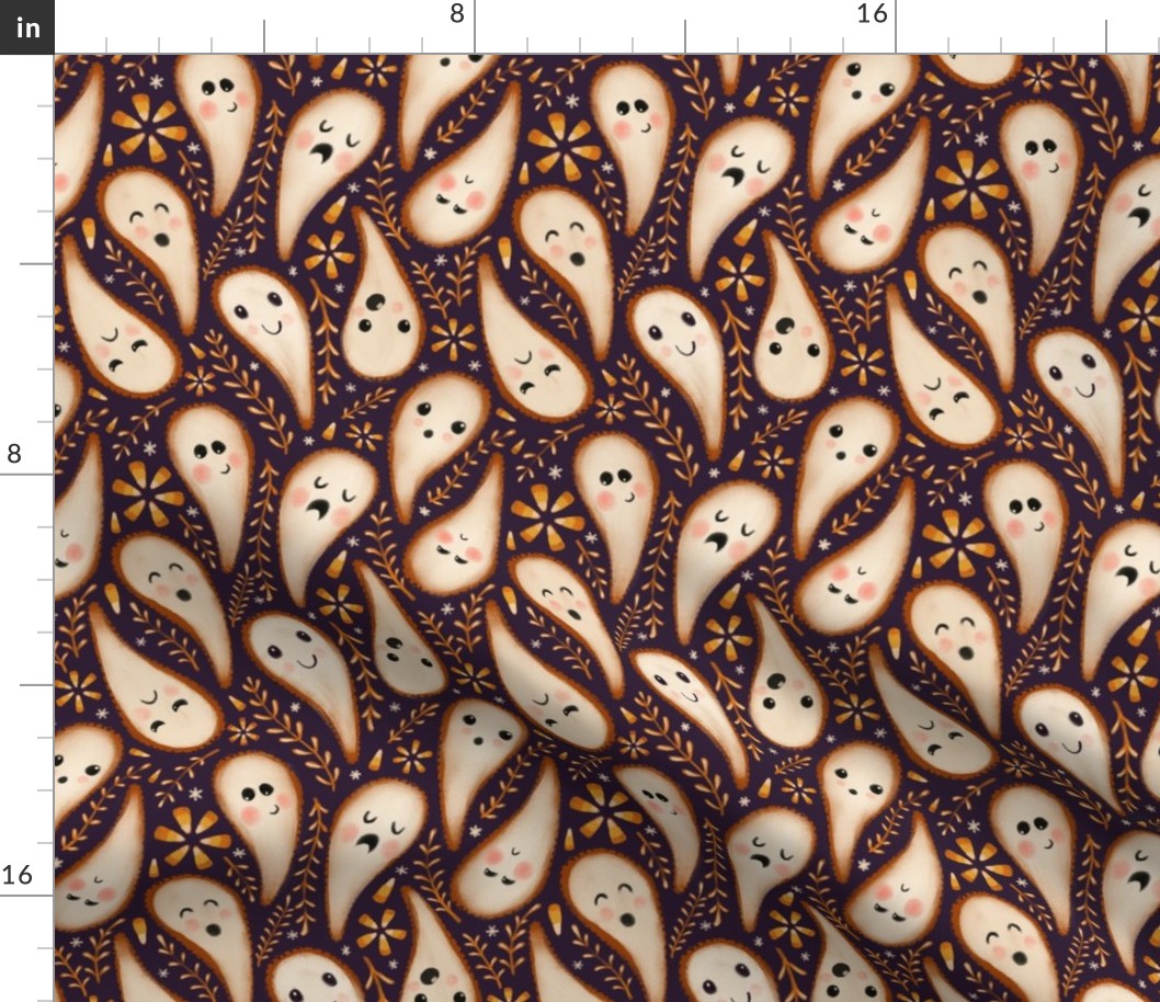 Paisley Halloween Ghosts (Small)