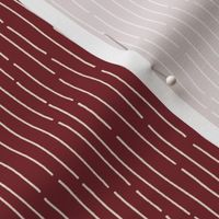 Hand Drawn Stripes Skinny Lines Sun Dried Tomato Red