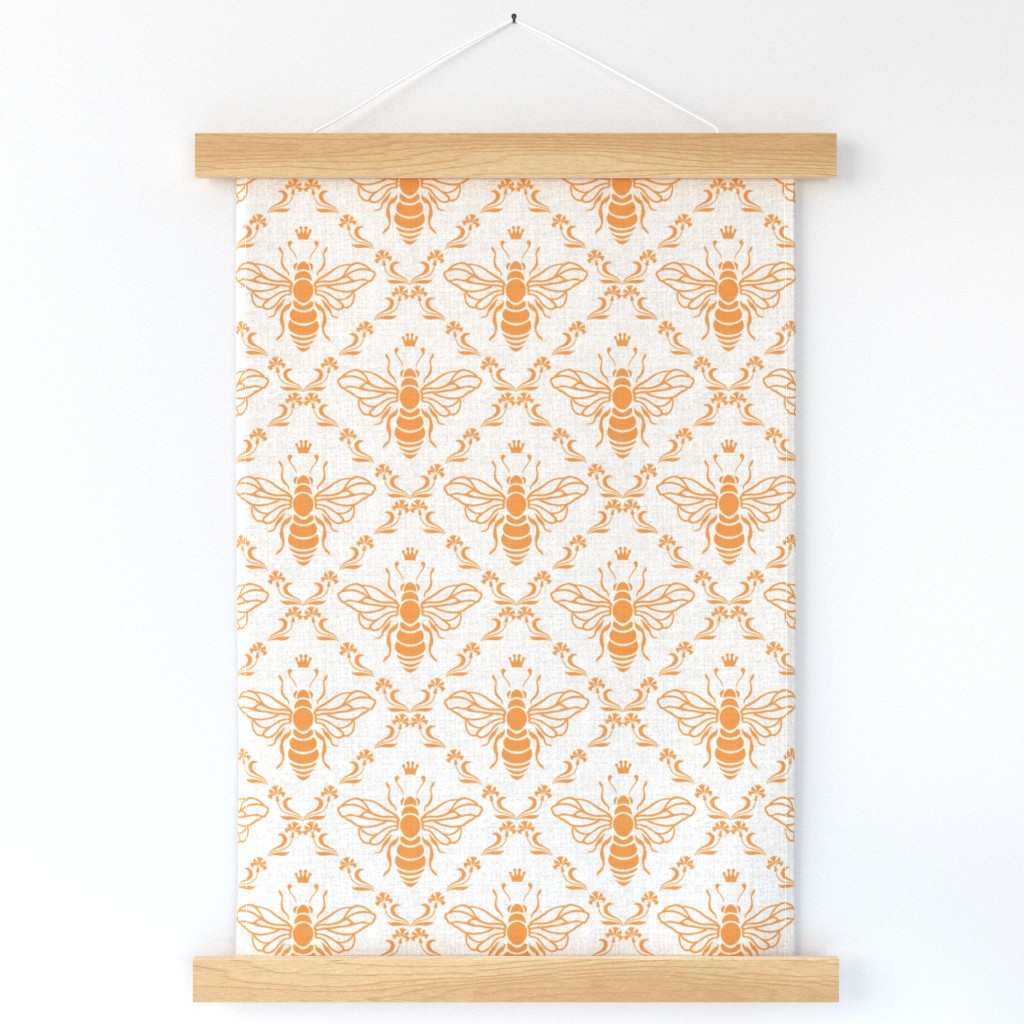 Bee Queen Linen Canvas Retro Orange Small Scale