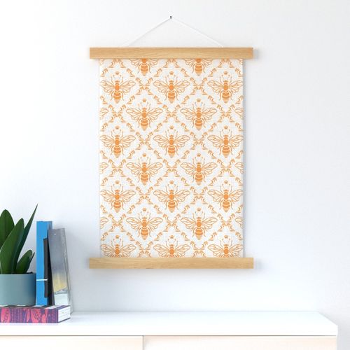 Bee Queen Linen Canvas Retro Orange Small Scale