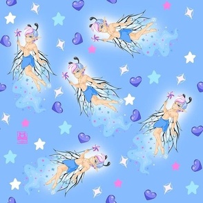 Trans Masc Fairy Spoonflower Tile