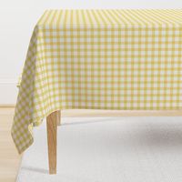 Summer Citrus Gingham - Lemon Yellow White Large