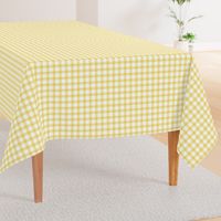 Summer Citrus Gingham - Lemon Yellow White Large