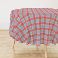 Emmie Mae Plaid red peach light blue