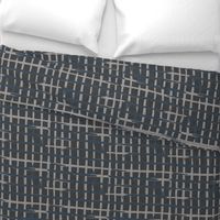 Medium Checkered Painterly Plaid - Moody Blue