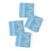 Hanukkah Menorah Striped Tapestry_light Blue Small