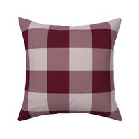 (Large) Monochromatic Borgogna Red Simple Buffalo Gingham Plaid