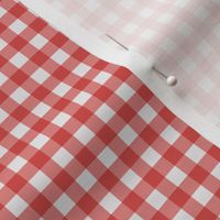 Ditsy gingham check - vermilion red