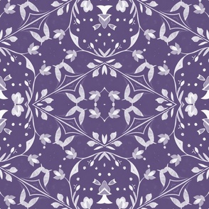 Flowers & Dots in Purple